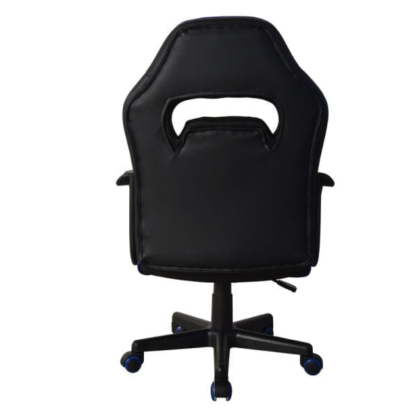 Chaise gaming Thomas junior - chaise de bureau style gaming racing - réglable en hauteur - bleu noir - VDD World