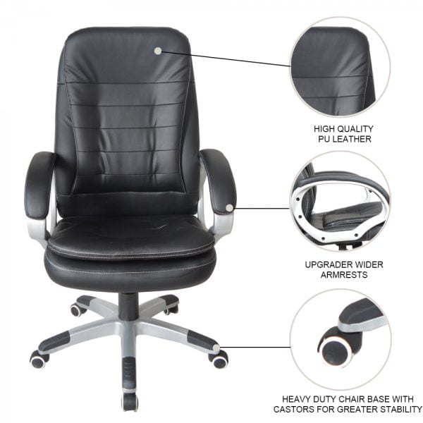 Chaise de bureau chaise de direction design de luxe ergonomique rembourrage extra épais - VDD World
