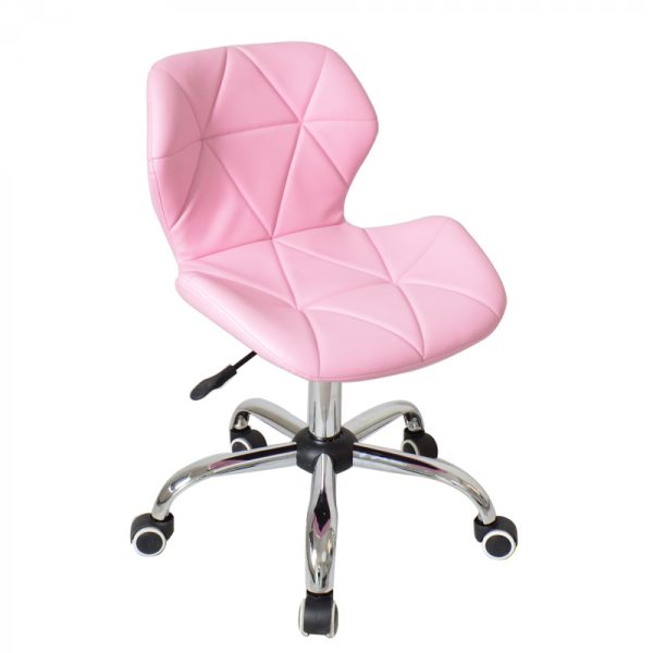 Chaise de bureau design moderne - fauteuil de direction - réglable en hauteur - rose - VDD World
