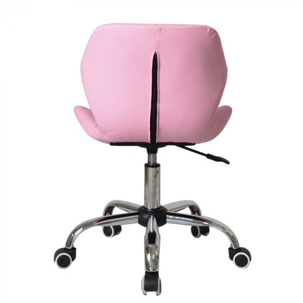 Chaise de bureau design moderne - fauteuil de direction - réglable en hauteur - rose - VDD World