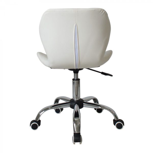 Chaise de bureau design moderne - chaise de direction - réglable en hauteur - blanc - VDD World