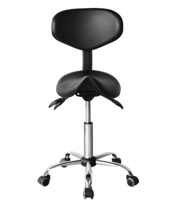 Tabouret selle ergonomique - tabouret de coiffure - tabouret de bar - hauteur réglable - dossier inc - VDD World
