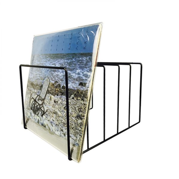 Rack de stockage design vinyle LP rack de disques pour 50 à 60 LPs vinyles de 12 pouces noir - VDD World
