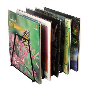 Caisse de rangement en bois pour disques vinyle LP pour singles de 7 pouces - 75 à 100 pièces- blanc - VDD World