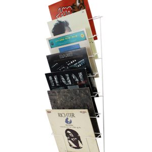 Rack de stockage design vinyle LP rack de disques pour 50 à 60 LPs vinyles de 12 pouces noir - VDD World
