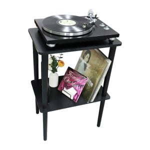 Caisse de rangement en bois pour disques vinyle LP pour singles de 7 pouces - 75 à 100 pièces- blanc - VDD World