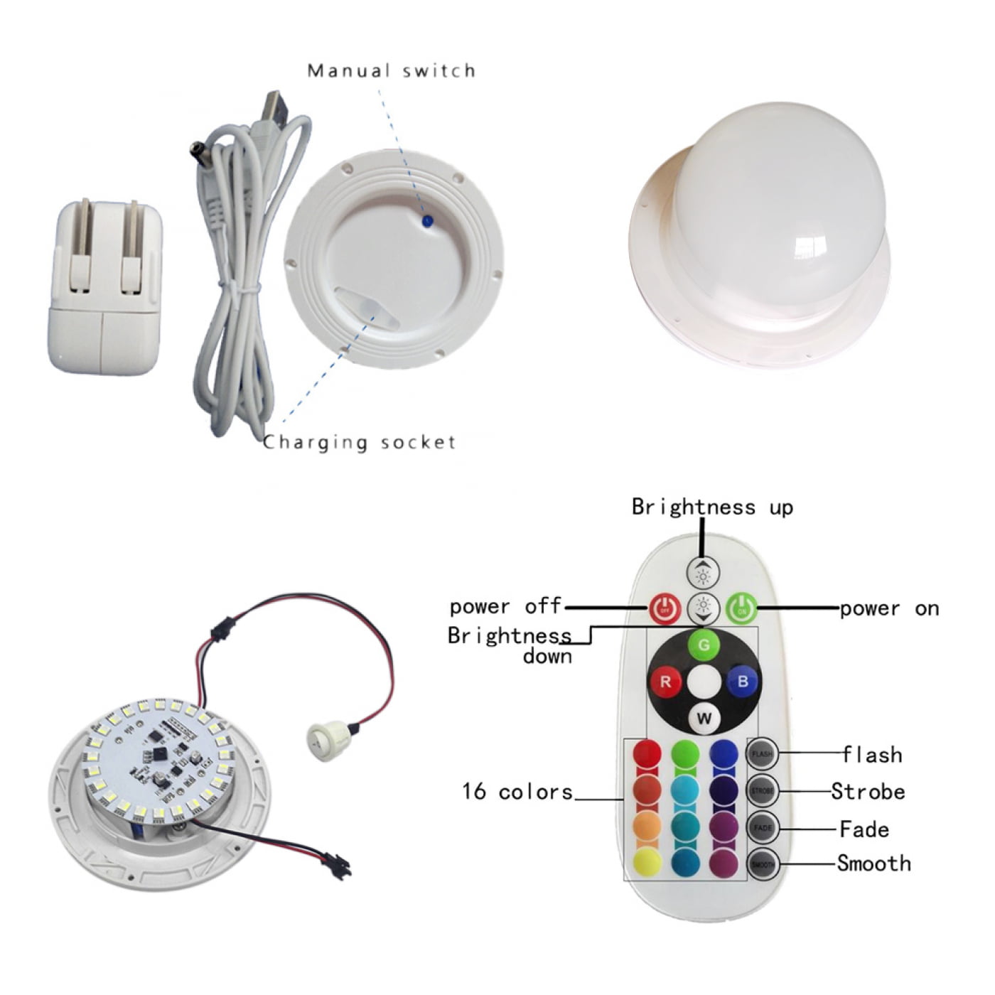 Lampe de nuit pour enfant Lapin LED 16 couleurs RGB blanc rechargeable 45 cm - VDD World Lampe de nuit pour enfant Lapin LED 16 couleurs RGB blanc rechargeable 45 cm - VDD World