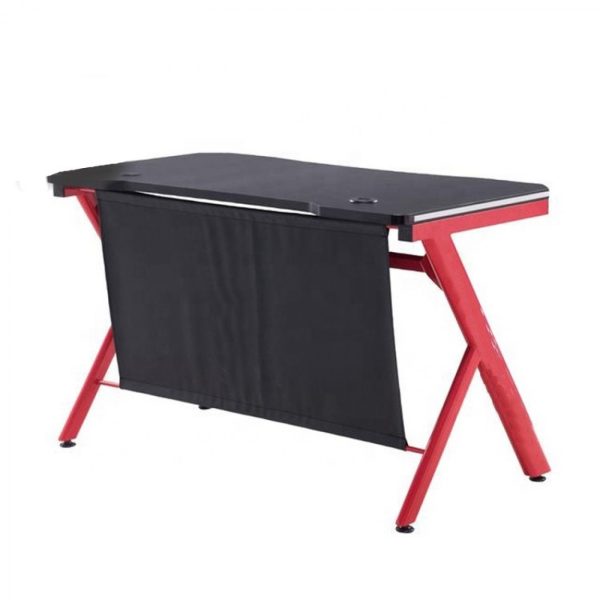 Bureau table de jeu informatique Sirocco - bureau de jeu - avec éclairage LED - 120 x 60 cm - VDD World