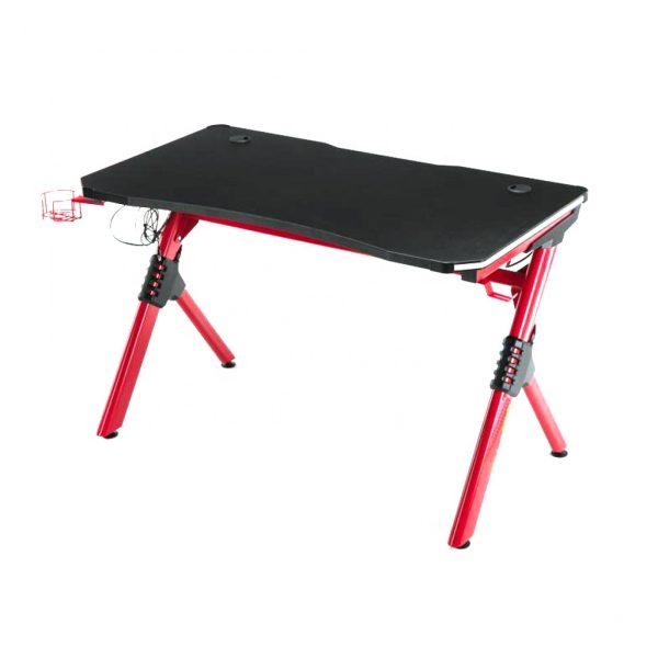 Bureau de jeu Table d'ordinateur Mistral - Bureau de jeu - Eclairage LED - 120 x 60 cm - VDD World