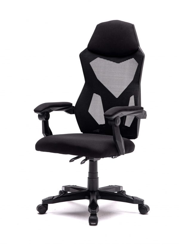 Chaise de bureau Fresno - chaise de jeu - noir - VDD World