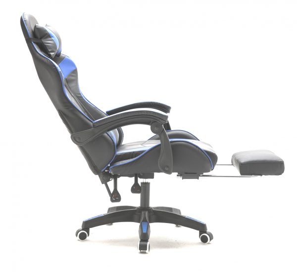Chaise de jeu avec repose-pieds Cyclone adolescents - chaise de bureau - chaise de jeu de course - b - VDD World