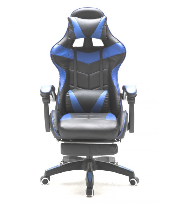 Chaise de jeu avec repose-pieds Cyclone adolescents - chaise de bureau - chaise de jeu de course - b - VDD World