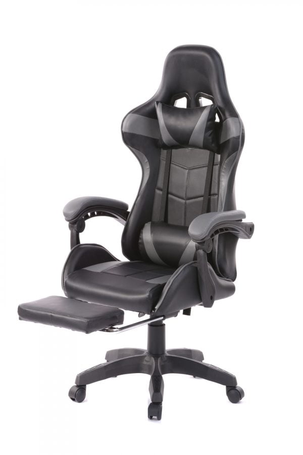 Chaise de jeu avec repose-pieds Cyclone pour adolescents - chaise de bureau - VDD World