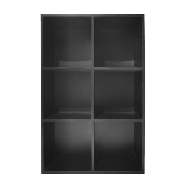 Armoire à compartiments Vakkie 6 compartiments ouverts - bibliothèque - noir - VDD World