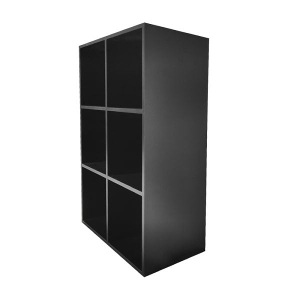 Armoire à compartiments Vakkie 6 compartiments ouverts - bibliothèque - noir - VDD World