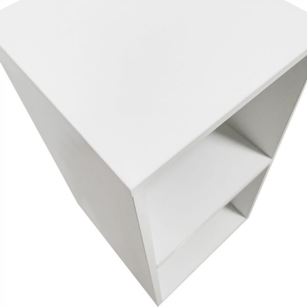 Meuble de rangement pour disques vinyle LP - 2 compartiments - blanc - VDD World