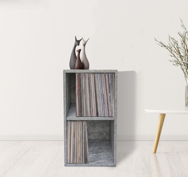 Armoire à compartiments Vakkie Armoire de rangement à 2 compartiments ouverts - béton gris - VDD World