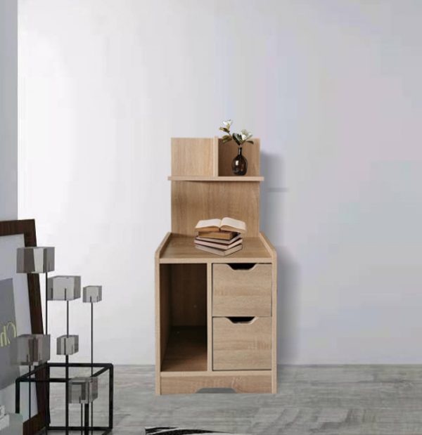 Table de chevet armoire murale 84 cm de haut marron clair - VDD World