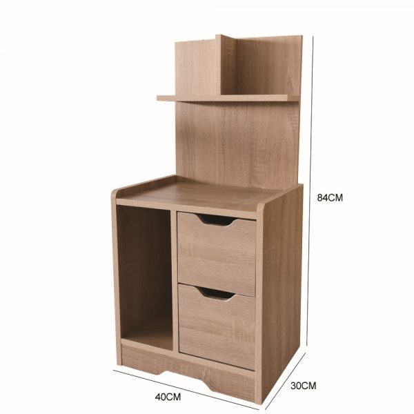 Table de chevet armoire murale 84 cm de haut marron clair - VDD World