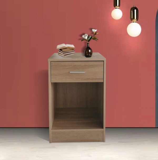 Meuble d'entrée de table de chevet - avec compartiment de rangement ouvert à tiroir - hauteur 60 cm - VDD World