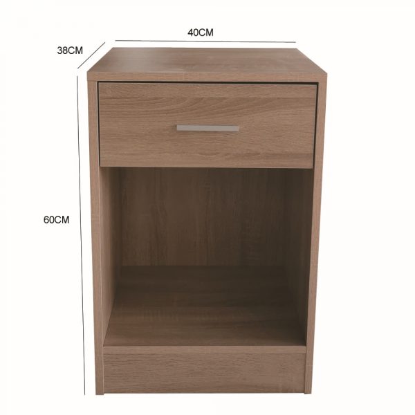 Meuble d'entrée de table de chevet - avec compartiment de rangement ouvert à tiroir - hauteur 60 cm - VDD World