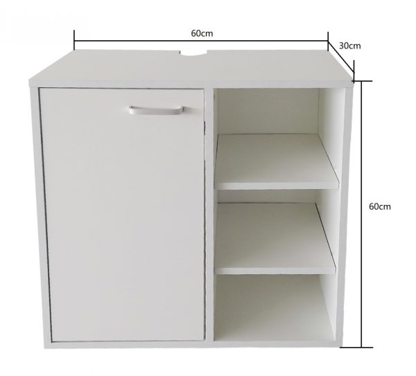 Meuble vasque - meuble de salle de bain - blanc - VDD World
