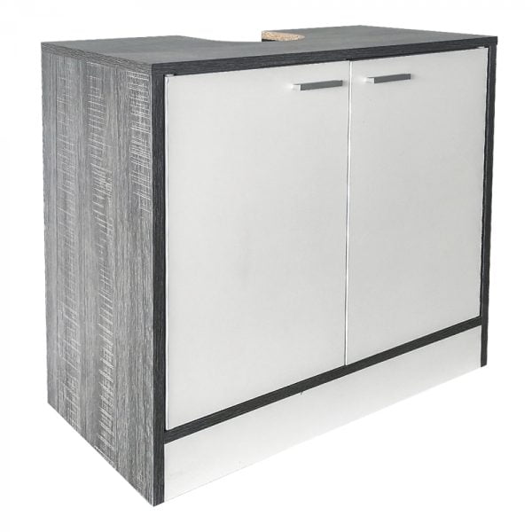 Meuble sous vasque - meuble de salle de bain - gris - VDD World