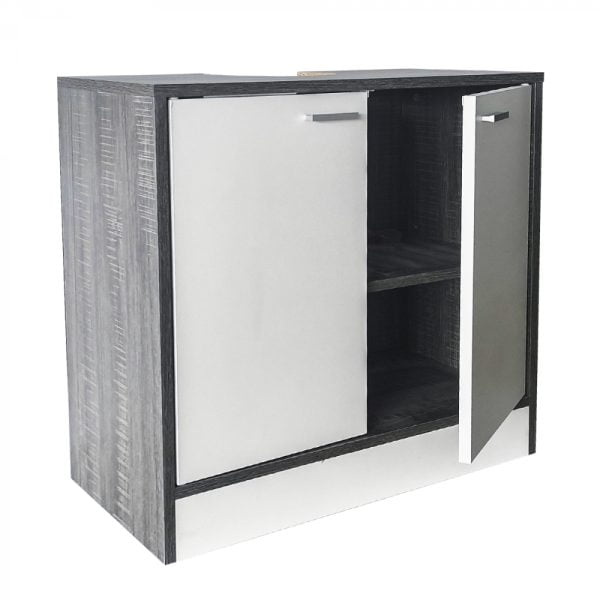 Meuble sous vasque - meuble de salle de bain - gris - VDD World