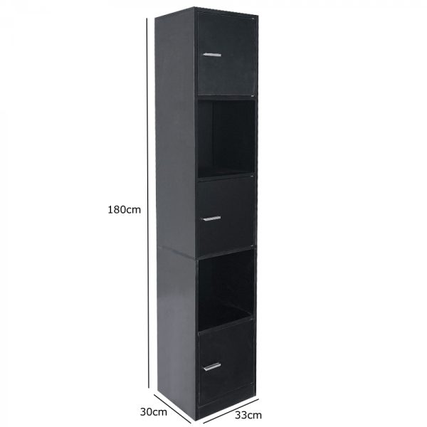 Meuble colonne salle de bain - meuble de rangement salle de bain chambre ou couloir - hauteur 180 cm - VDD World
