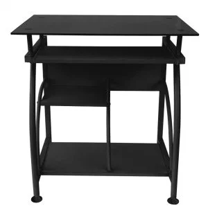 Bureau - meuble informatique - 140 cm de large et 50 cm de profondeur - noir - VDD World