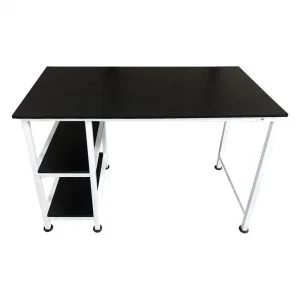 Bureau - meuble informatique - 140 cm de large et 50 cm de profondeur - noir - VDD World
