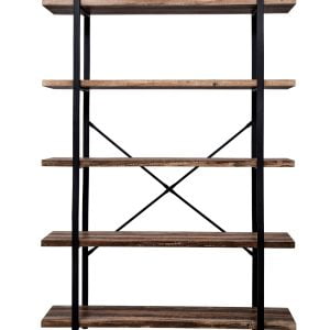Armoire murale bibliothèque Tough design industriel métal métal 178 cm haut noir