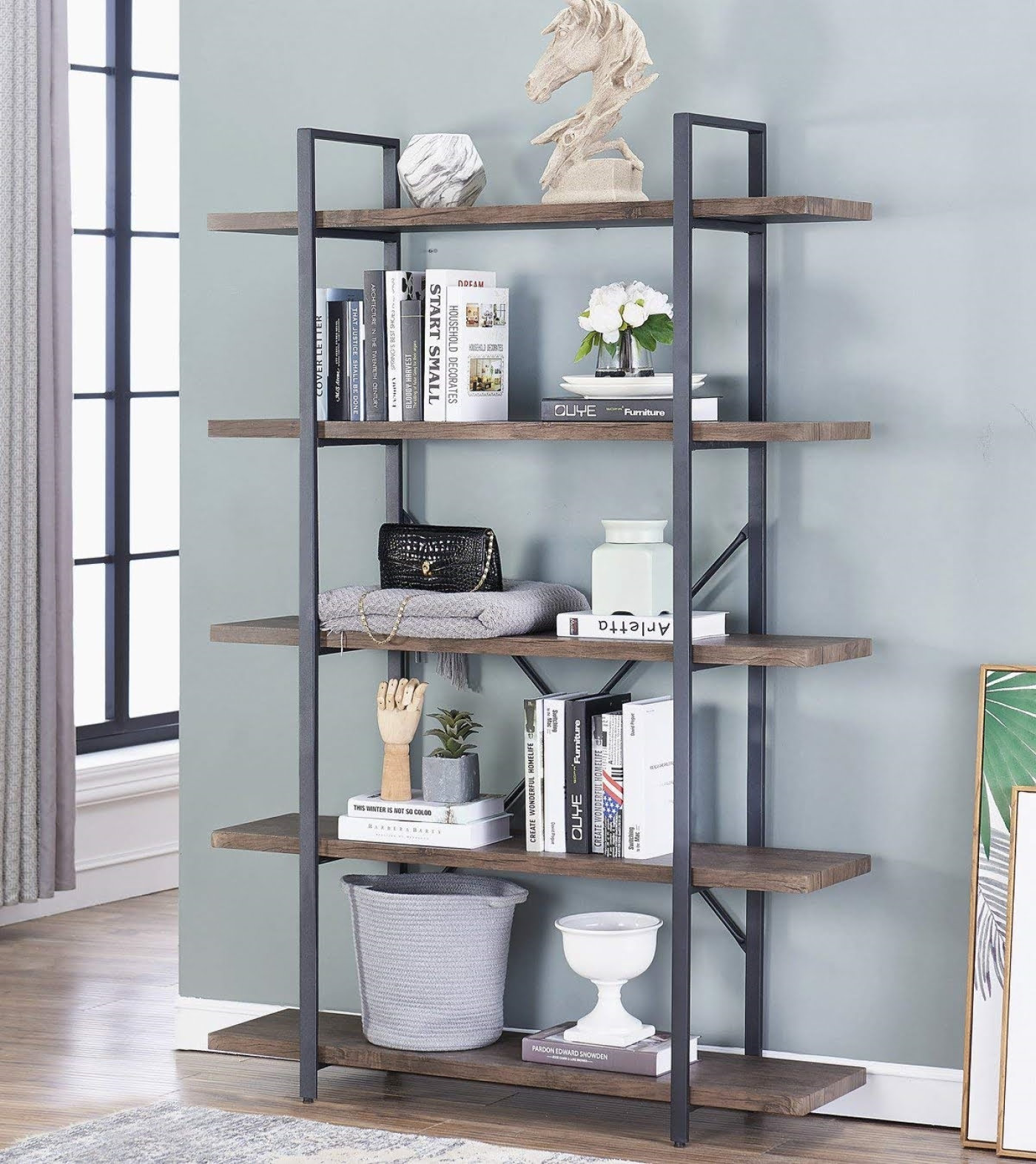 Armoire murale bibliothèque Tough design industriel métal métal 178 cm haut noir - VDD World Armoire murale bibliothèque Tough design industriel métal métal 178 cm haut noir - VDD World