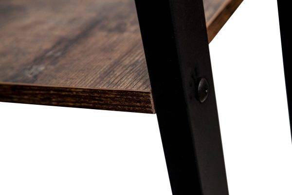 Armoire d'angle Bibliothèque design industriel en métal robuste 125 cm de hauteur noir - VDD World