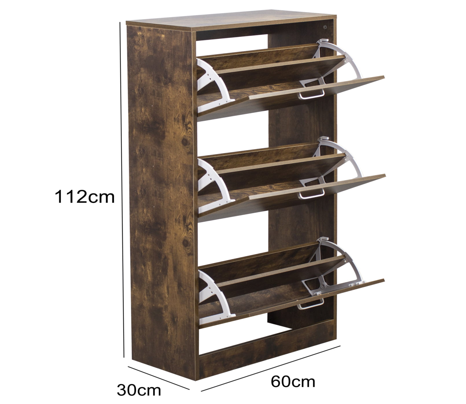Meuble à chaussures étagère à chaussures bois 3 compartiments - VDD World Meuble à chaussures étagère à chaussures bois 3 compartiments - VDD World