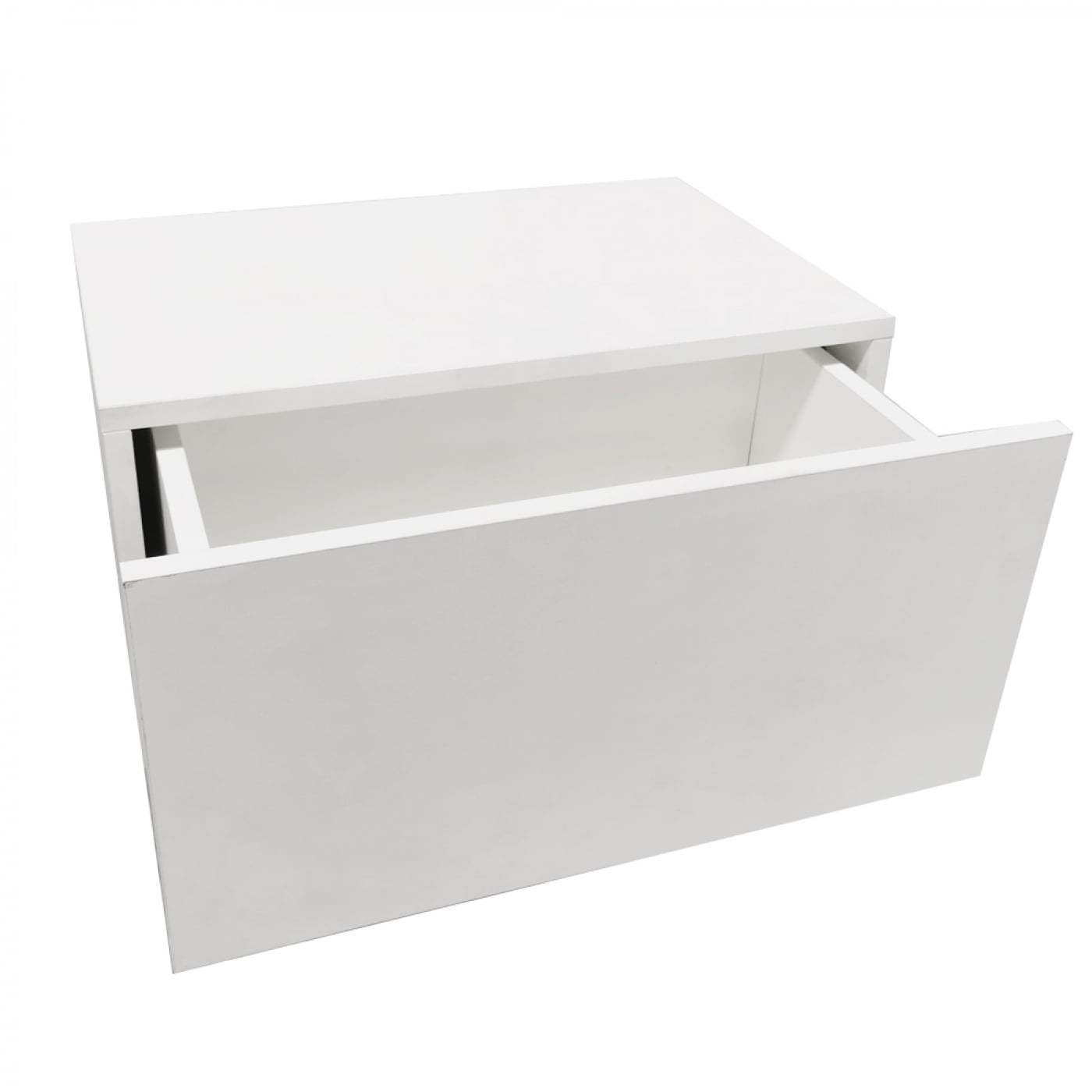 Table de nuit flottante - armoire suspendue - avec tiroir - 50 cm de large - blanc - VDD World Table de nuit flottante - armoire suspendue - avec tiroir - 50 cm de large - blanc - VDD World