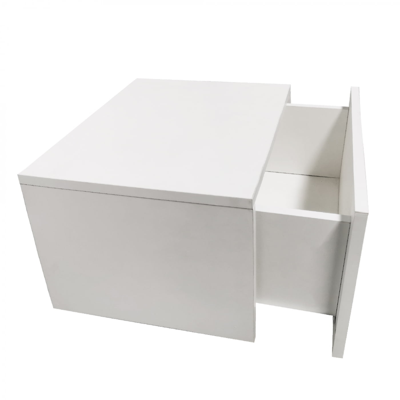 Table de nuit flottante - armoire suspendue - avec tiroir - 50 cm de large - blanc - VDD World Table de nuit flottante - armoire suspendue - avec tiroir - 50 cm de large - blanc - VDD World