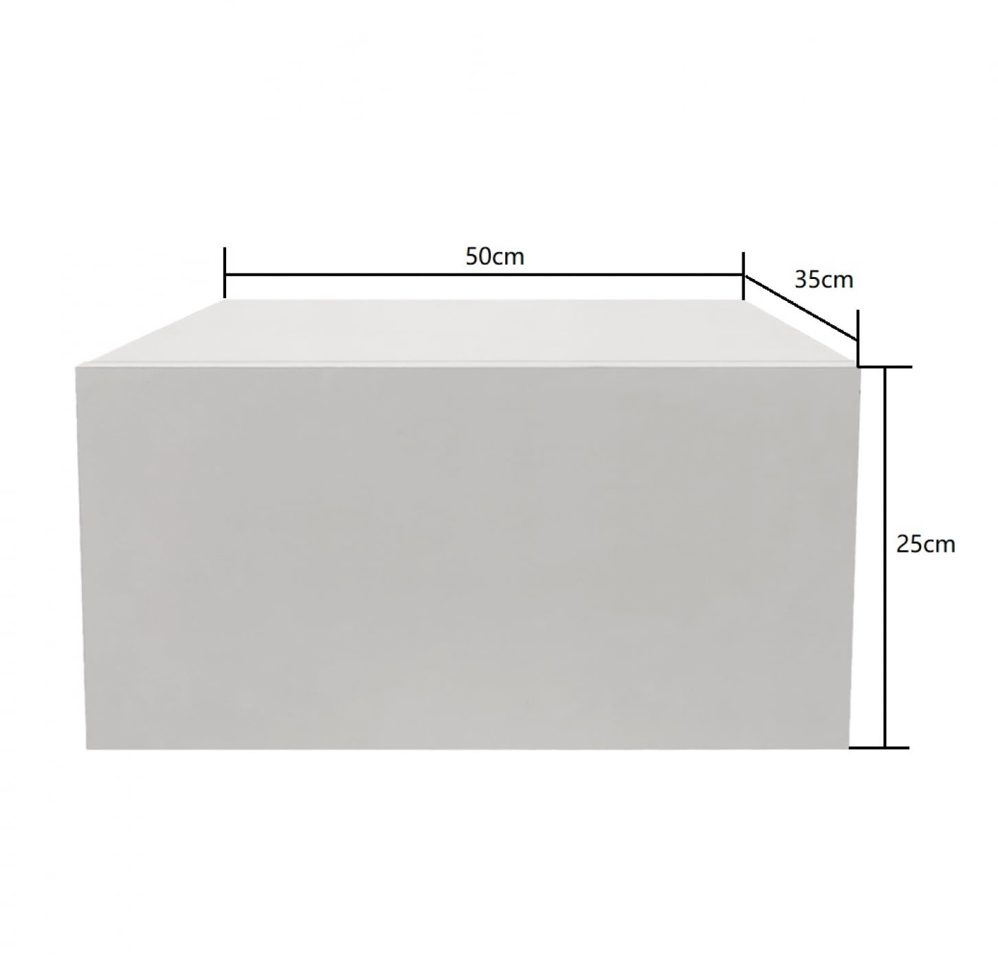 Table de nuit flottante - armoire suspendue - avec tiroir - 50 cm de large - blanc - VDD World Table de nuit flottante - armoire suspendue - avec tiroir - 50 cm de large - blanc - VDD World