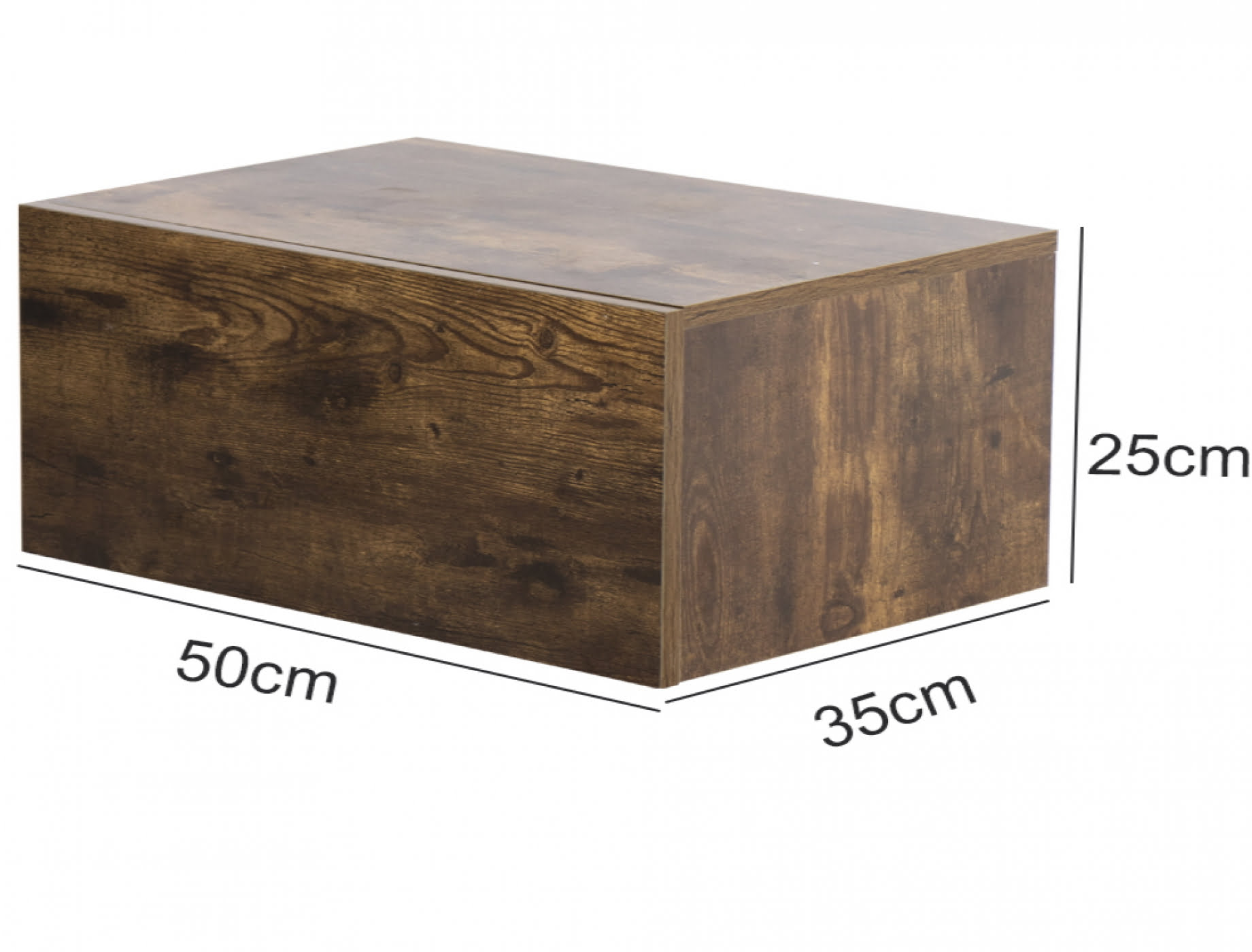 Table de chevet flottante - meuble d'entrée suspendu - avec tiroir - largeur 50 cm - VDD World Table de chevet flottante - meuble d'entrée suspendu - avec tiroir - largeur 50 cm - VDD World