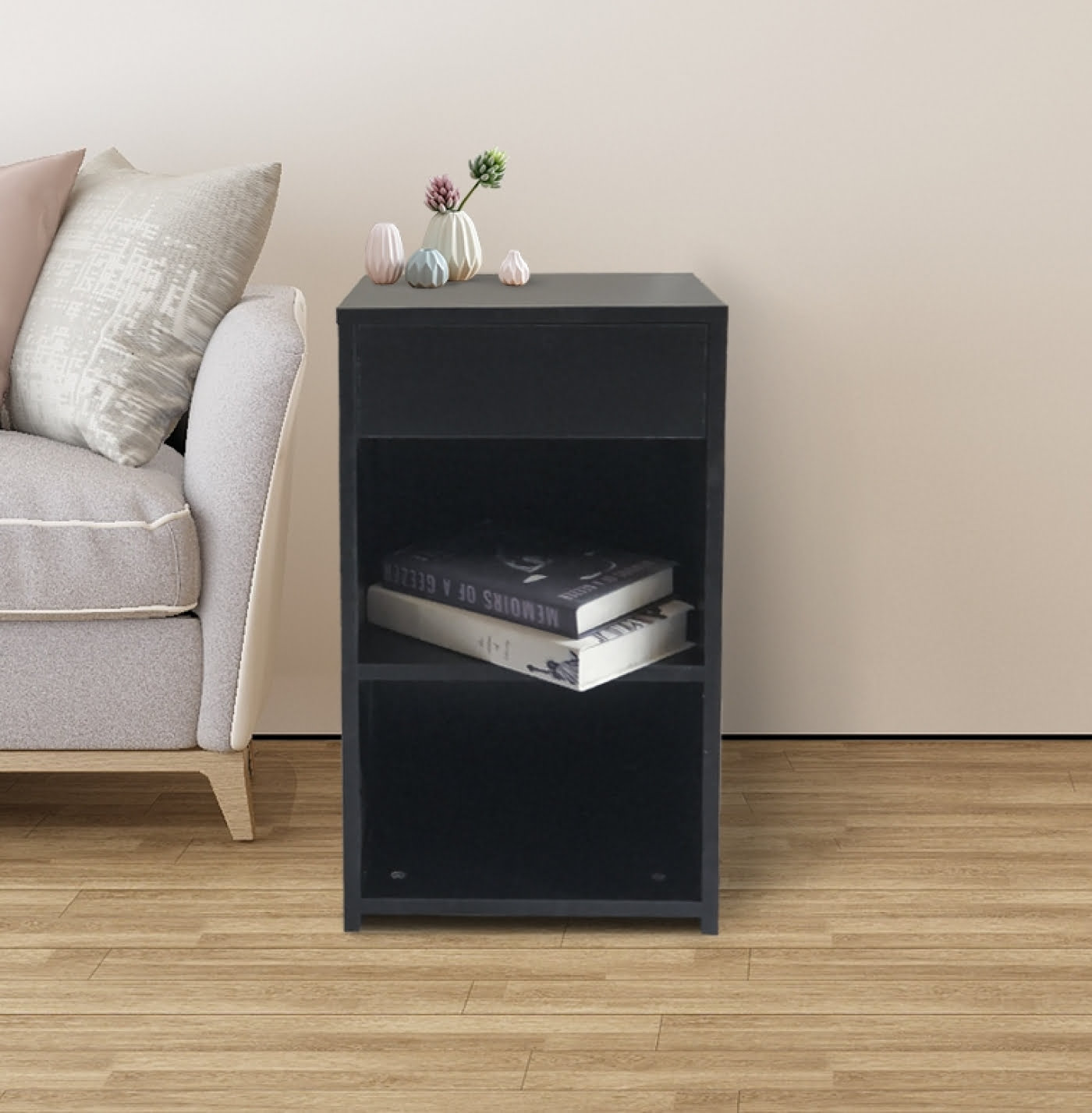 Meuble d'entrée table de chevet hauteur 65 cm noir - VDD World Meuble d'entrée table de chevet hauteur 65 cm noir - VDD World