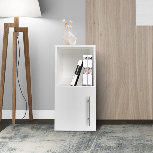 Table de chevet - meuble d'entrée - 64 cm de haut - blanc - VDD World