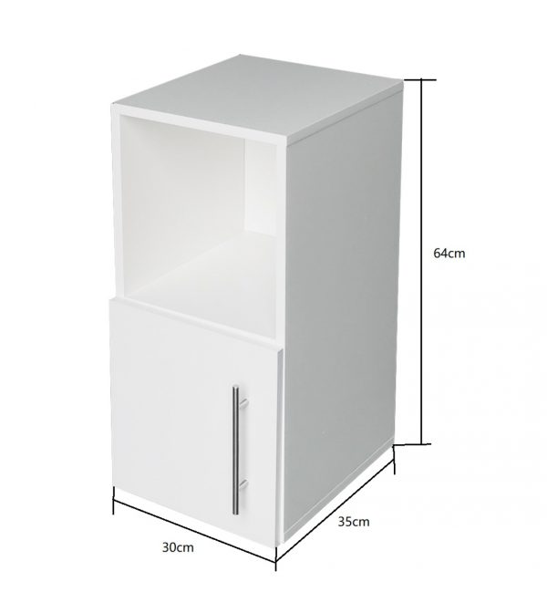 Table de chevet - meuble d'entrée - 64 cm de haut - blanc - VDD World