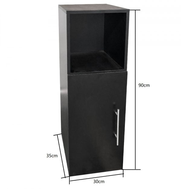 Meuble d'entrée - table de chevet - hauteur 90 cm - noir - VDD World