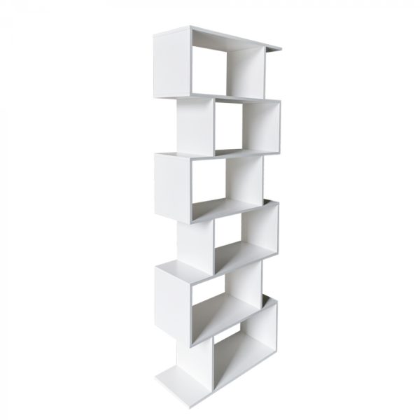 Étagère bibliothèque - armoire murale cube empilé - 185 cm de haut - blanc - VDD World