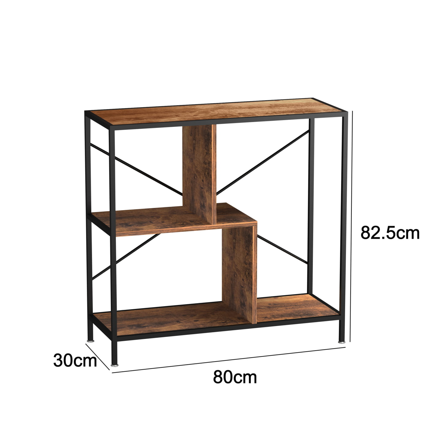 VDD Armoire murale bibliothèque Sturdy - table d'appoint - industrielle - hauteur 82 cm - VDD World VDD Armoire murale bibliothèque Sturdy - table d'appoint - industrielle - hauteur 82 cm - VDD World
