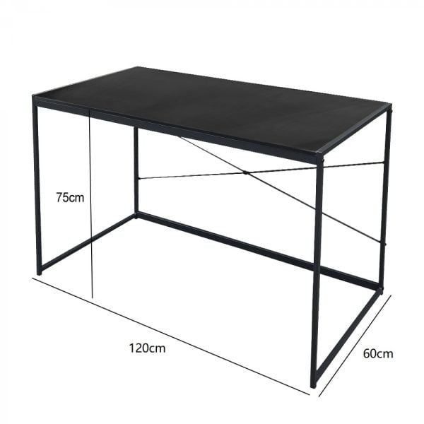 Desk Stoer - table pour ordinateur portable - table d'ordinateur - design industriel - 120 x 60 cm - VDD World