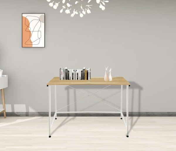 Bureau industriel plateau BLANC BLANK 110 cm x 50 cm x 75 cm - VDD World