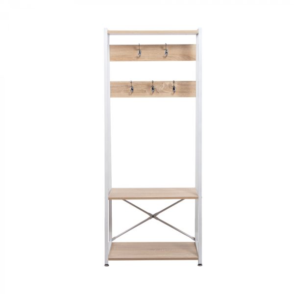 Porte-manteau debout Armoire industrielle robuste avec porte-chaussures 136 cm de haut - VDD World
