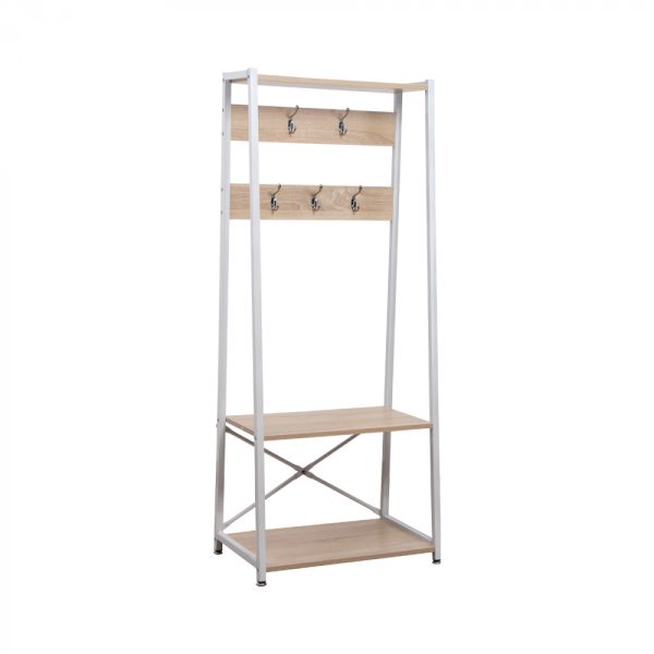 Porte-manteau debout Armoire industrielle robuste avec porte-chaussures 136 cm de haut - VDD World