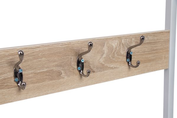 Porte-manteau debout Armoire industrielle robuste avec porte-chaussures 136 cm de haut - VDD World